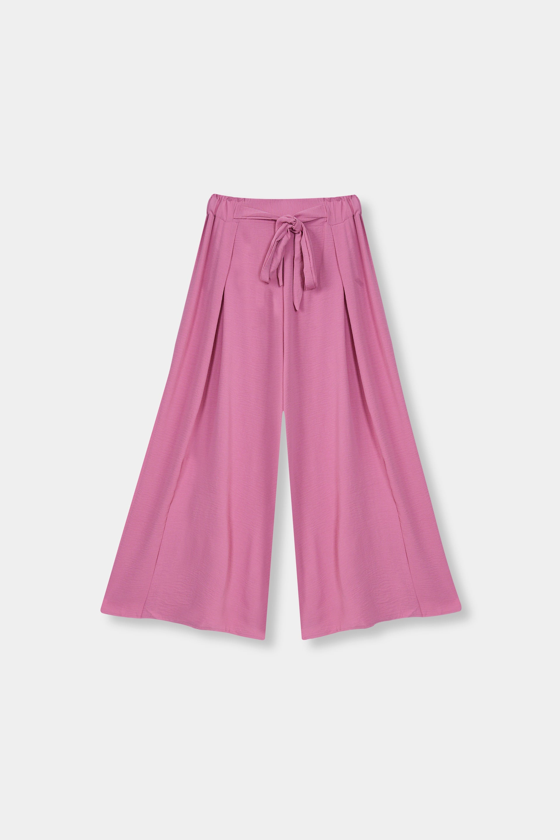 PINK WIDE LEG TIE PLAZO