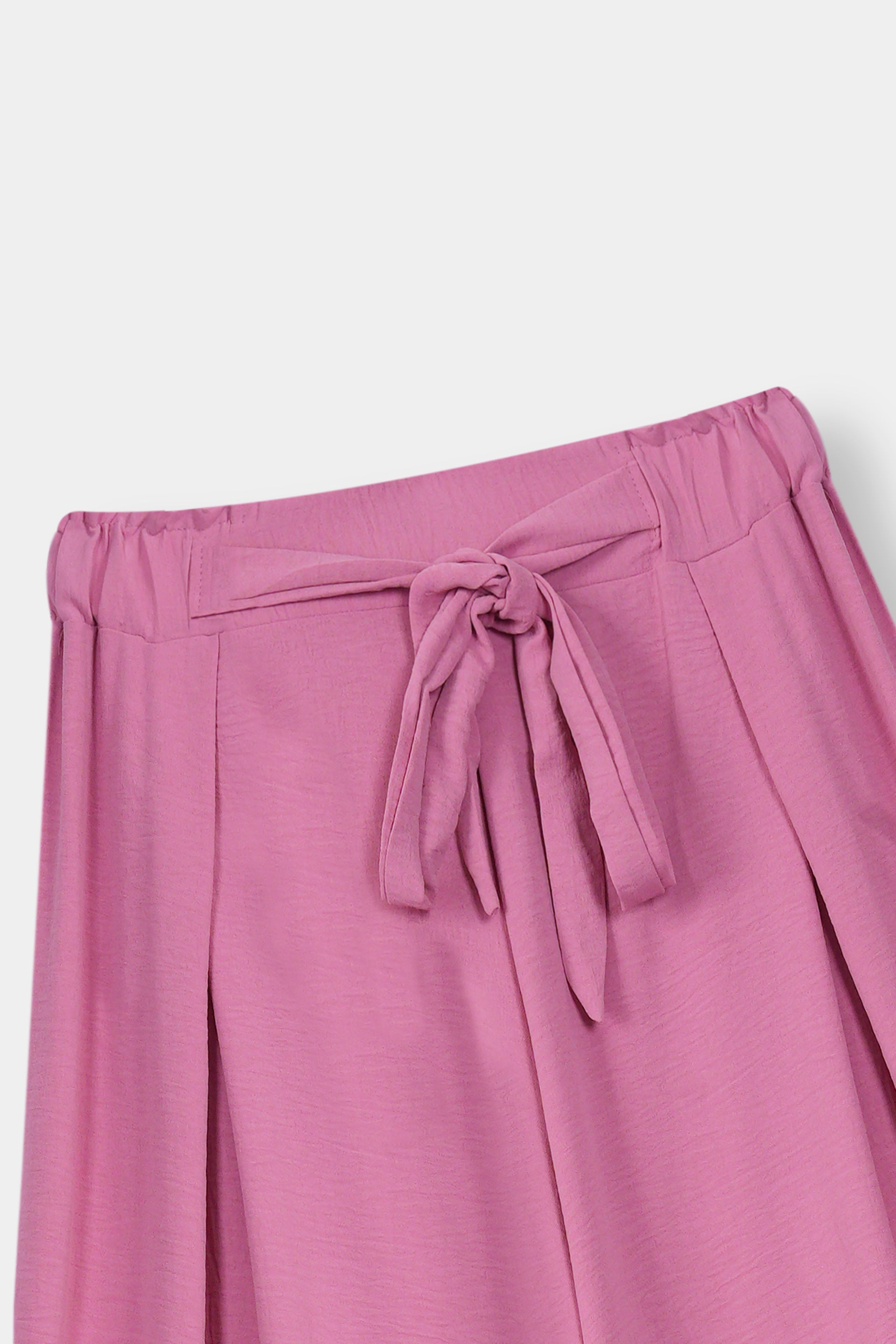 PINK WIDE LEG TIE PLAZO