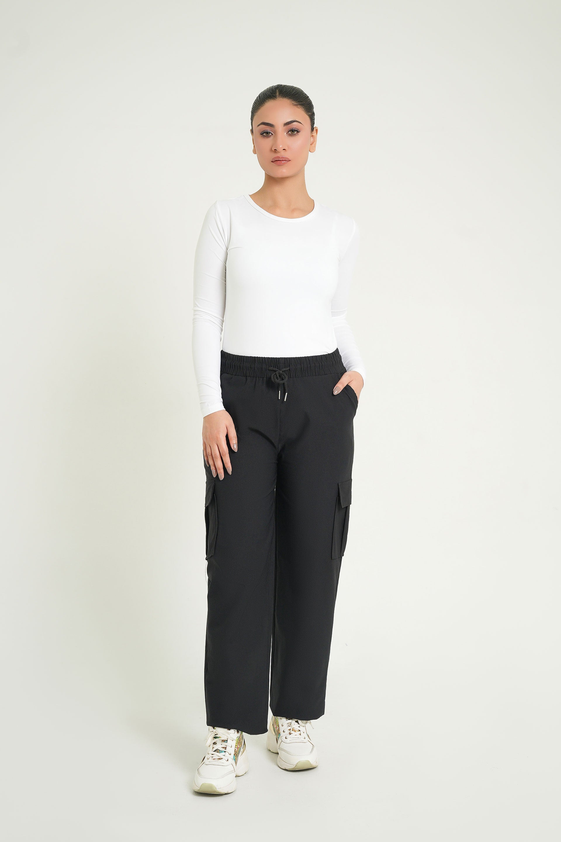 Black Cargo Trousers | Cargo Trousers | Black Trousers | Cherry Chics