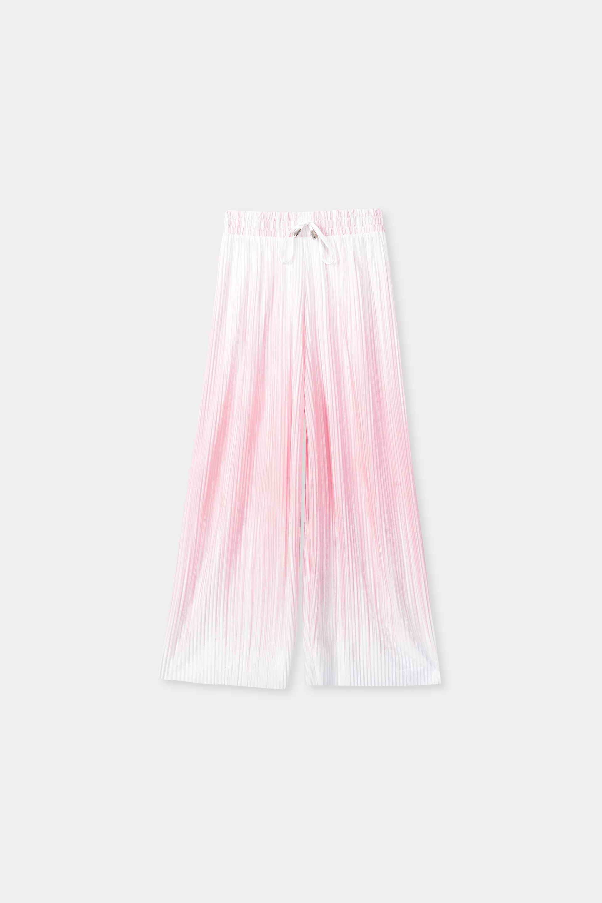 Omber Pleated Trousers | White Pleated Trousers | Cherry Chics